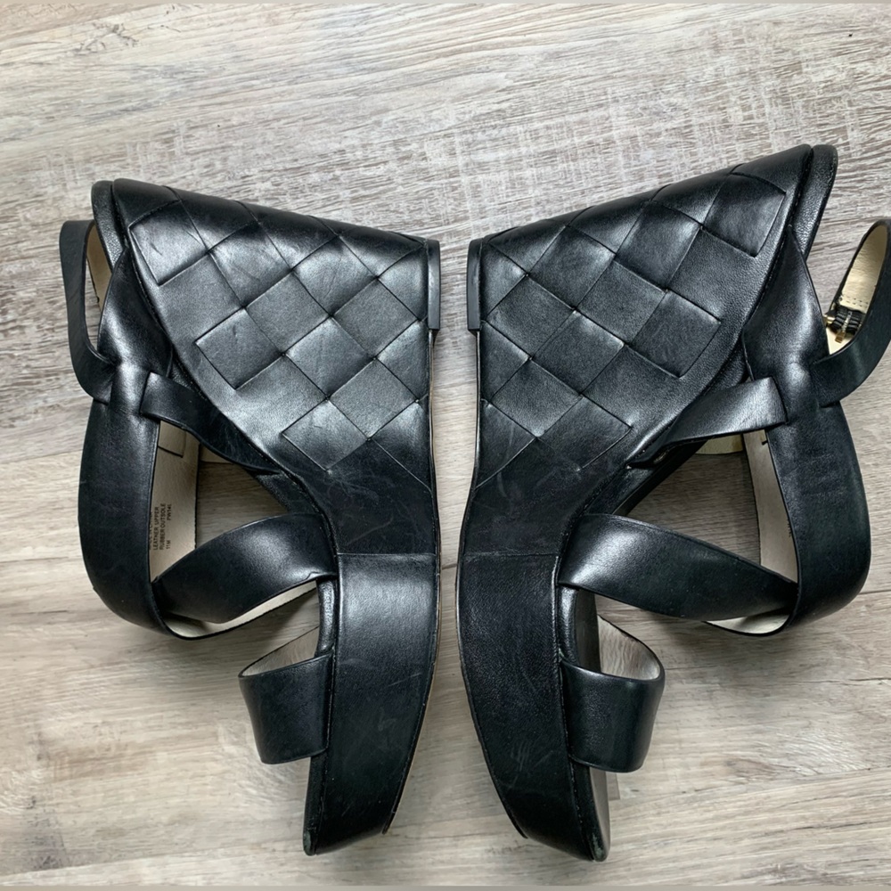 Michael Kors Black Wedge Sandals - Picture 5 of 6